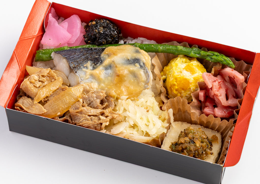 一段弁当 鰆の西京焼きと豚の生姜焼き