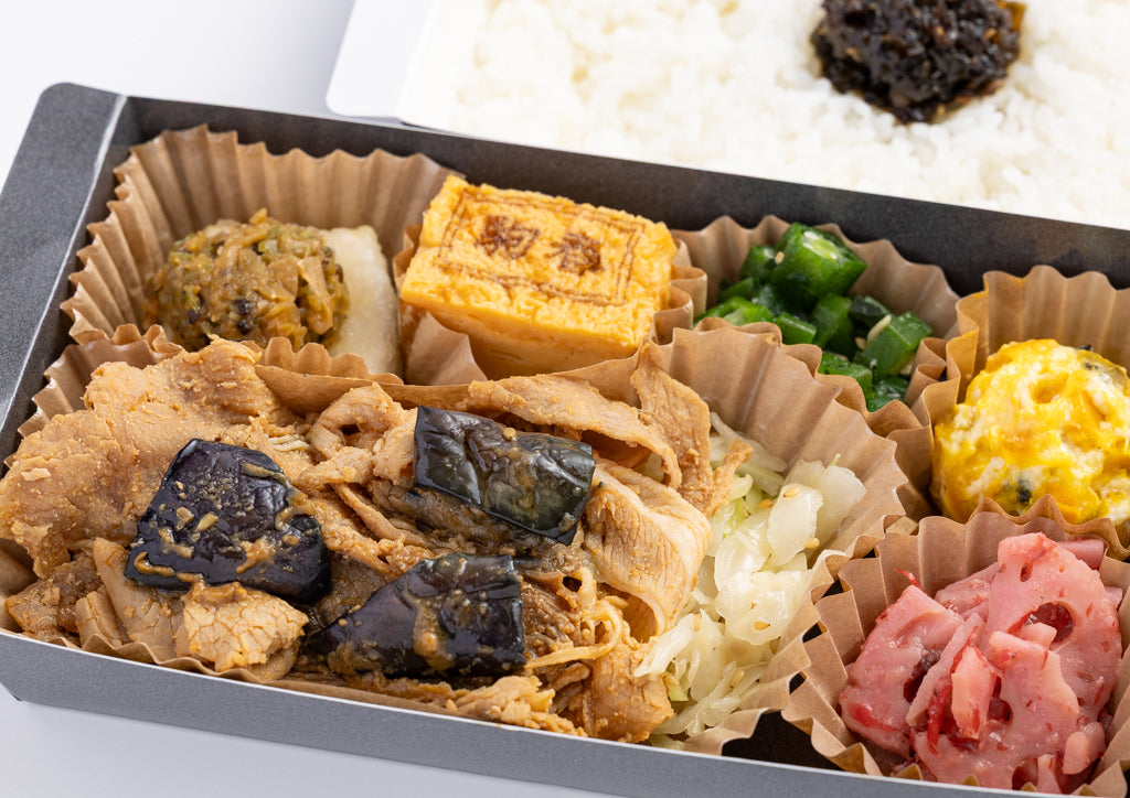 二段折箱弁当 豚の味噌焼き