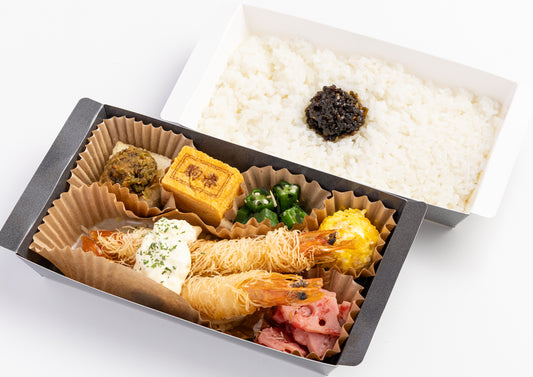 二段折箱弁当 海老のカダイフ揚げ