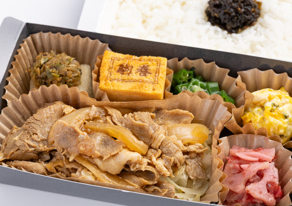 二段折箱弁当 豚の生姜焼き
