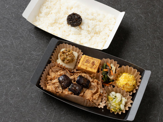 二段折箱弁当 豚の味噌焼き